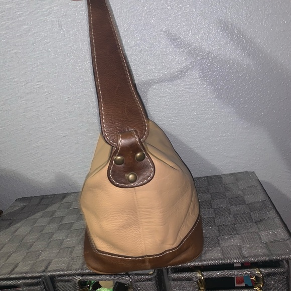 Vintage Latico Two-Tone Leather Shoulder Bag - Picture 5 of 10